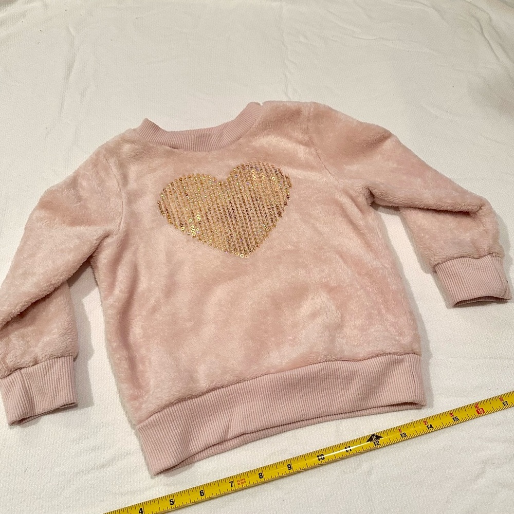 *Bundle 4 for $20 Mix&Match* Just Lizzy Toddler‎ Girls Pink Heart Sweatshirt